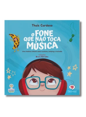 Livro infantil O fone que não toca música frente