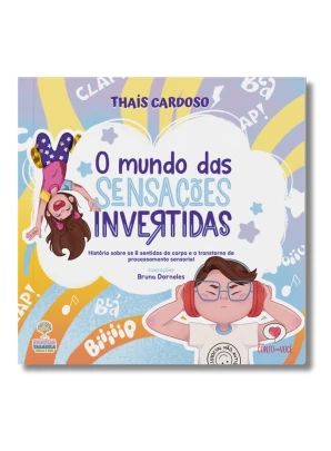 Livro infantil O mundo das sensações invertidas frente